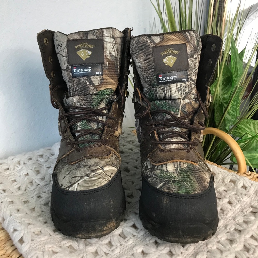 HERMAN Survivors Wide Width Camo Hunting Boots - Picture 2 of 5